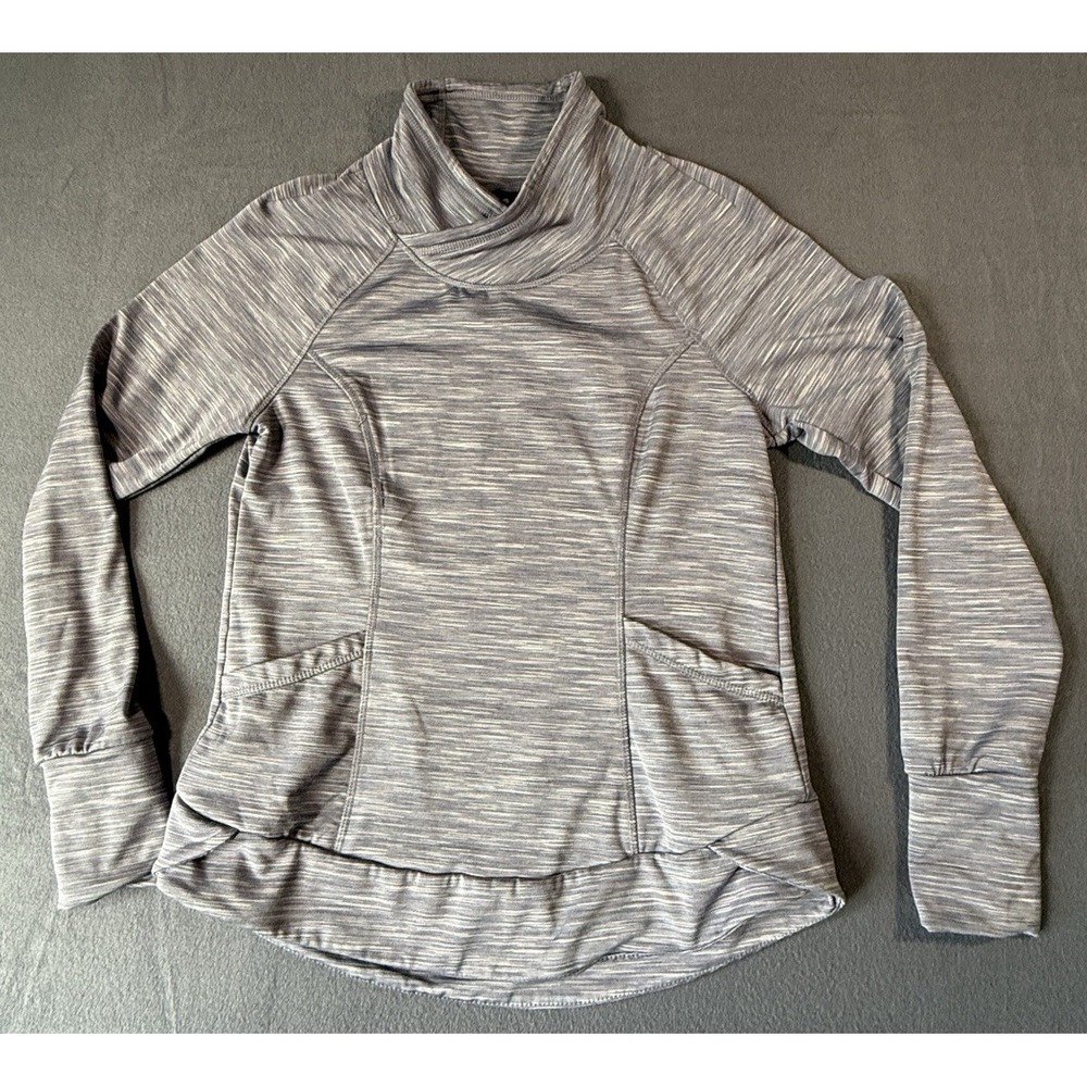 90‎ Degree Womens Gray Sweater Mock Neck Long Sleeve Size Small